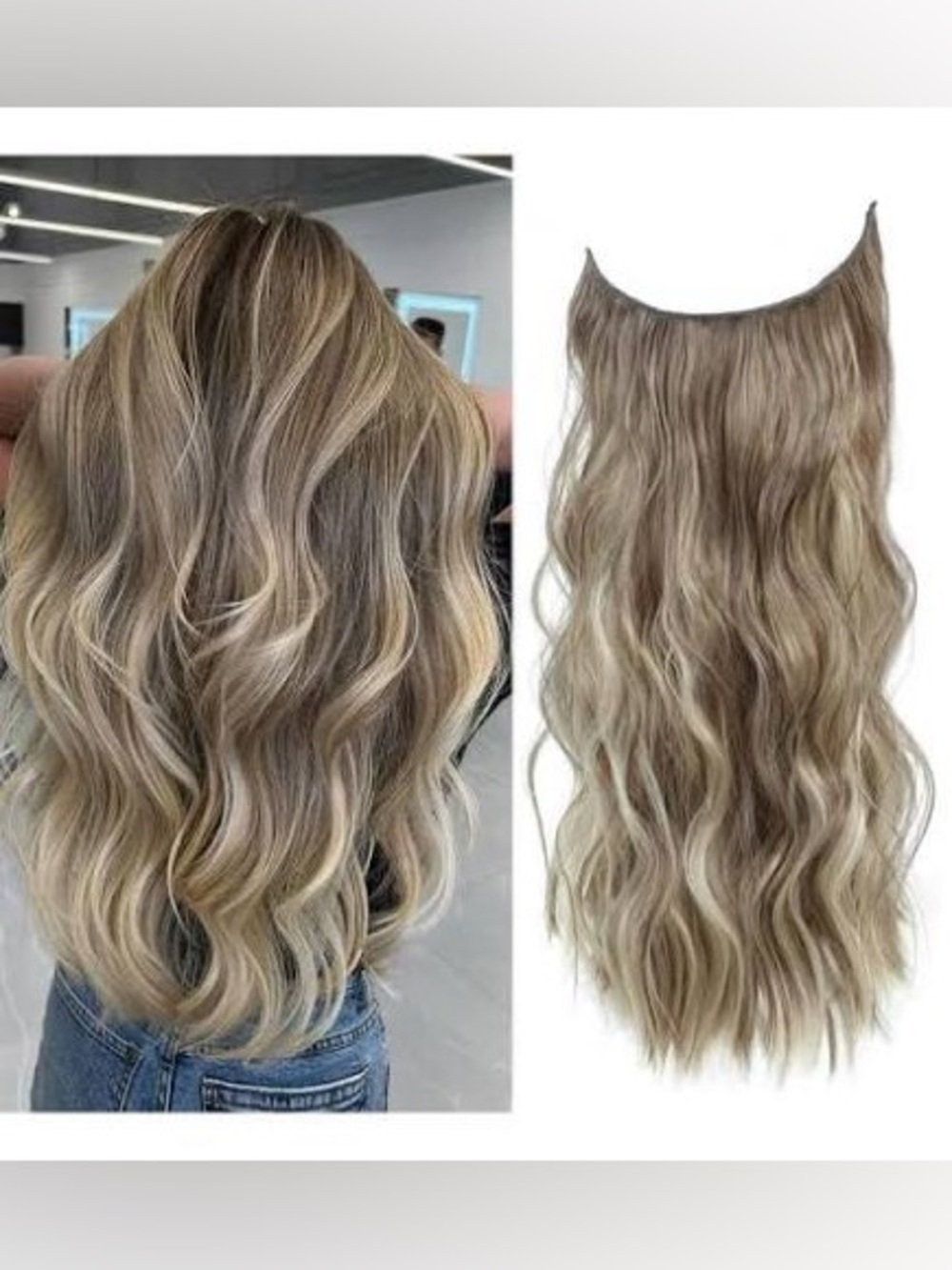 GirlShow Blonde Hair Extensions - Natural Mix Blonde NWT - Picture 8 of 11